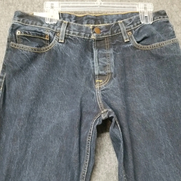 Hollister Dark Wash Jeans Men's Size 35" x 32" Straight 100% Cotton - Picture 4 of 12